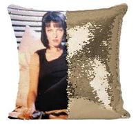 Fabulous Housse de Coussin à Sequin - Paillettes Doré Uma Thurman Pulp Fiction Lit [40 x 40 cm] Doré G
