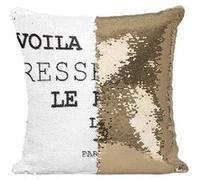 Fabulous Housse de Coussin à Sequin - Paillettes Doré Voilà à Quoi Ressemble le Papa le Plus Parfait [40 x 40 cm] Doré G