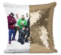 Fabulous Housse de Coussin à Sequin - Paillettes Doré Wu Tang Clan Hip Hop [40 x 40 cm] Doré G