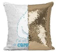 Fabulous Housse de Coussin à Sequin - Paillettes Doré Yéti de Compagnie [40 x 40 cm] Doré G