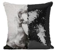 Fabulous Housse de Coussin à Sequin - Paillettes Noir Anita Ekberg Actrice [40 x 40 cm] Noir G