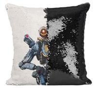 Fabulous Housse de Coussin à Sequin - Paillettes Noir Apex Legends Pathfinder Robot [40 x 40 cm] Noir G