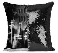 Fabulous Housse de Coussin à Sequin - Paillettes Noir Audrey Hepburn Hollywood [40 x 40 cm] Noir G