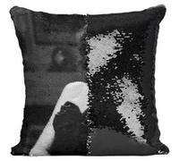 Fabulous Housse de Coussin à Sequin - Paillettes Noir Ava Gardner Actrice 22 [40 x 40 cm] Noir G