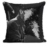 Fabulous Housse de Coussin à Sequin - Paillettes Noir Bill Evans Piano Cigarette Live [40 x 40 cm] Noir G