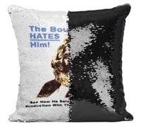 Fabulous Housse de Coussin à Sequin - Paillettes Noir Bourgeoise Karl Marx Meme [40 x 40 cm] Noir G