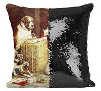 Fabulous Housse de Coussin à Sequin - Paillettes Noir Breach Of The Promise Cassius Marcellus Coolidge [40 x 40 cm] Noir G