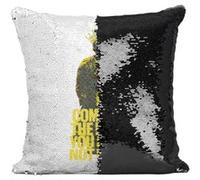 Fabulous Housse de Coussin à Sequin - Paillettes Noir Come At The King The Wire [40 x 40 cm] Noir G