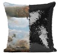 Fabulous Housse de Coussin à Sequin - Paillettes Noir Fallout 4 Vaisseau [40 x 40 cm] Noir G