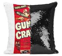 Fabulous Housse de Coussin à Sequin - Paillettes Noir Gun Crazy Cinéma Vintage 1 [40 x 40 cm] Noir G