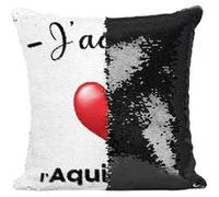 Fabulous Housse de Coussin à Sequin - Paillettes Noir J'adore L'Aquitaine Region Bordeaux [40 x 40 cm] Noir G