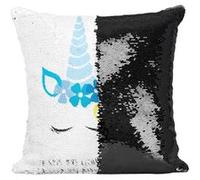 Fabulous Housse de Coussin à Sequin - Paillettes Noir Je Suis Une Licorne Laissez-Moi Dormir S'il Vous Plaît [40 x 40 cm] Noir G