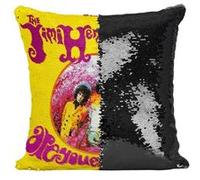 Fabulous Housse de Coussin à Sequin - Paillettes Noir Jimi Hendrix Are You Experienced [40 x 40 cm] Noir G