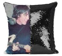 Fabulous Housse de Coussin à Sequin - Paillettes Noir John Lennon Paul McCartney Radio Show [40 x 40 cm] Noir G