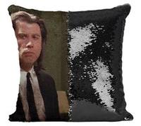 Fabulous Housse de Coussin à Sequin - Paillettes Noir John Travolta Samuel L. Jackson Costume [40 x 40 cm] Noir G