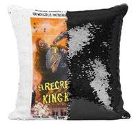 Fabulous Housse de Coussin à Sequin - Paillettes Noir King Kong Escapes Cinéma Vintage [40 x 40 cm] Noir G