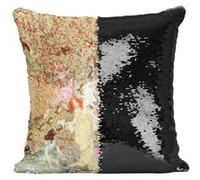 Fabulous Housse de Coussin à Sequin - Paillettes Noir Les Jardin du Paradis Les Contes d'Andersen [40 x 40 cm] Noir G