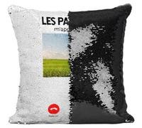 Fabulous Housse de Coussin à Sequin - Paillettes Noir Les Pays-Bas M'Appellent Paysage [40 x 40 cm] Noir G