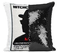Fabulous Housse de Coussin à Sequin - Paillettes Noir l'Étau Alfred Hitchcock [40 x 40 cm] Noir G
