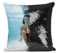 Fabulous Housse de Coussin à Sequin - Paillettes Noir Nirvana Dave Grohl Nevermind Photoshoot Piscine [40 x 40 cm] Noir G