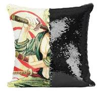 Fabulous Housse de Coussin à Sequin - Paillettes Noir One Piece Zoro Katana [40 x 40 cm] Noir G