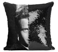 Fabulous Housse de Coussin à Sequin - Paillettes Noir Paul Newman Jeune Acteur [40 x 40 cm] Noir G