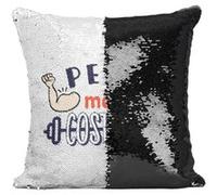 Fabulous Housse de Coussin à Sequin - Paillettes Noir Petit Mais Costaud [40 x 40 cm] Noir G