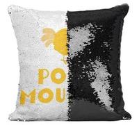 Fabulous Housse de Coussin à Sequin - Paillettes Noir Poule Mouillée [40 x 40 cm] Noir G