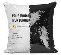 Fabulous Housse de Coussin à Sequin - Paillettes Noir Pour Donner Suite [40 x 40 cm] Noir G