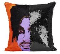 Fabulous Housse de Coussin à Sequin - Paillettes Noir Prince Andy Warhol Style [40 x 40 cm] Noir G