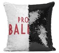 Fabulous Housse de Coussin à Sequin - Paillettes Noir Pro du Ballon [40 x 40 cm] Noir G