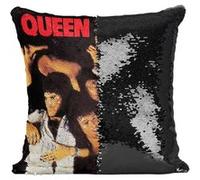 Fabulous Housse de Coussin à Sequin - Paillettes Noir Queen Freddie Mercury Sheer Hear Attack [40 x 40 cm] Noir G