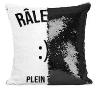 Fabulous Housse de Coussin à Sequin - Paillettes Noir Raleuse A Plein Temps Humour Drole Sourire [40 x 40 cm] Noir G