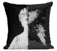 Fabulous Housse de Coussin à Sequin - Paillettes Noir Reine Elizabeth Jeune Angleterre [40 x 40 cm] Noir G