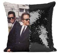 Fabulous Housse de Coussin à Sequin - Paillettes Noir Reservoir Dogs Tim Roth Michael Madsen [40 x 40 cm] Noir G