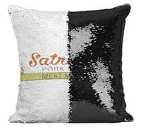 Fabulous Housse de Coussin à Sequin - Paillettes Noir Satriales Meat Market The Sopranos [40 x 40 cm] Noir G