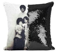 Fabulous Housse de Coussin à Sequin - Paillettes Noir Sly and the Family Stone If You Want Me To Stay [40 x 40 cm] Noir G