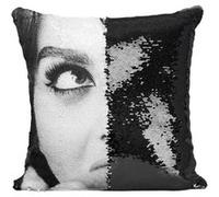 Fabulous Housse de Coussin à Sequin - Paillettes Noir Sophia Loren Actrice 1 [40 x 40 cm] Noir G