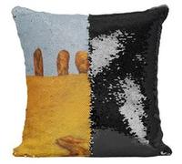 Fabulous Housse de Coussin à Sequin - Paillettes Noir STT Tryptich Angel Jove [40 x 40 cm] Noir G