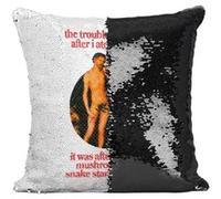 Fabulous Housse de Coussin à Sequin - Paillettes Noir The Trouble Adam and Eve [40 x 40 cm] Noir G