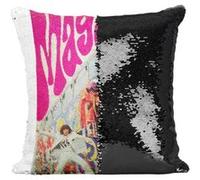 Fabulous Housse de Coussin à Sequin - Paillettes Noir the Who Magic Bus Rock [40 x 40 cm] Noir G