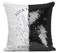 Fabulous Housse de Coussin à Sequin - Paillettes Noir Your Fortune, As told by the Stars [40 x 40 cm] Noir G