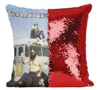 Fabulous Housse de Coussin à Sequin - Paillettes Rouge Album Canned Heat Vintage [40 x 40 cm] Rouge G