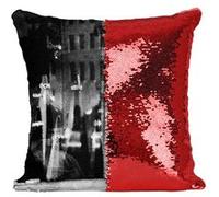 Fabulous Housse de Coussin à Sequin - Paillettes Rouge Audrey Hepburn Hollywood [40 x 40 cm] Rouge G