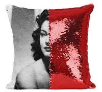 Fabulous Housse de Coussin à Sequin - Paillettes Rouge Ava Gardner Actrice 13 [40 x 40 cm] Rouge G