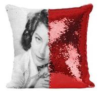 Fabulous Housse de Coussin à Sequin - Paillettes Rouge Ava Gardner Actrice 2 [40 x 40 cm] Rouge G