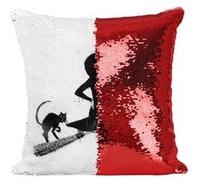 Fabulous Housse de Coussin à Sequin - Paillettes Rouge Ava Gardner Actrice 5 [40 x 40 cm] Rouge G