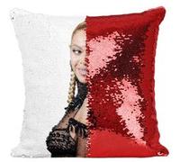 Fabulous Housse de Coussin à Sequin - Paillettes Rouge Beyonce Star 1 [40 x 40 cm] Rouge G