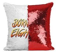Fabulous Housse de Coussin à Sequin - Paillettes Rouge Born in the Eighties Street Fighter [40 x 40 cm] Rouge G