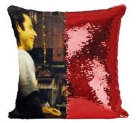 Fabulous Housse de Coussin à Sequin - Paillettes Rouge Bruce Willis John Travolta Pulp Fiction Bar [40 x 40 cm] Rouge G